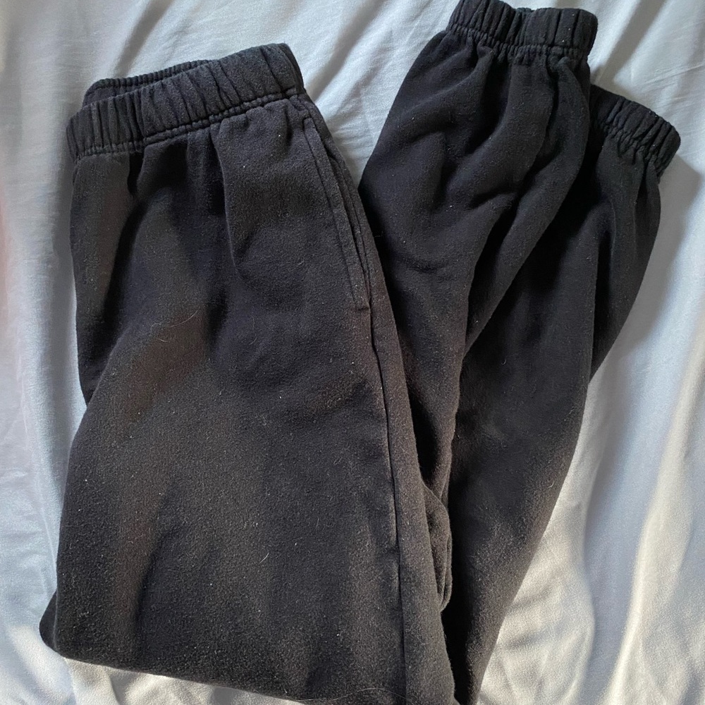 Black garage sweatpants